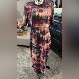 Nina Parker Multicolor Abstract Midi Dress